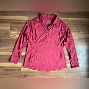 L.L.Bean Red Quarter Zip Pullover Athletic Top | Stretch Performance | Size XL